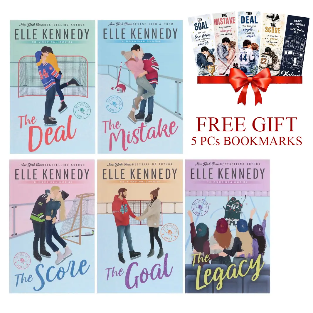 Combo Off-Campus Series 5 Books by Elle Kennedy, The Deal, The Mistake, The Score, Goal & Legacy, Complete College Hockey Romance Collection