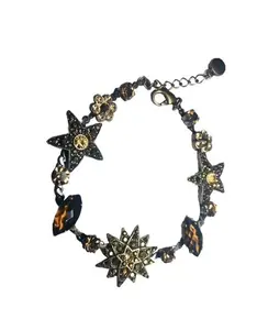 Chocolate Gummy  Love Kate Charm Bracelet Bead Project CELESTIAL BROWN Star