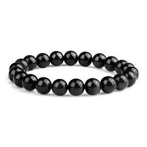 Black Obsidian Bracelet 8mm – Protection &amp; Grounding