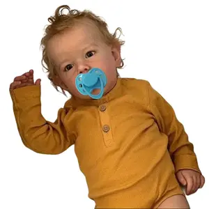 TopLink 70cm 28inch Reborn Babies Liam Doll with Cloth Body Blonde Toddler Boy Art Beby Toy High-grade Acrylic Eyes Rooted Hair Children Birthday Gift