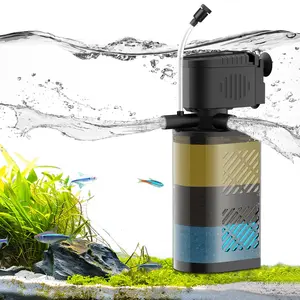 Aquarium Filter for 20-100 Gallon Tanks, Internal Fish Tank Filter, Powerful Submersible Pumps Fish Filter, Turtle Tank Filter, with Dual Water Outlet & Aeration