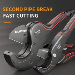 Pipe Cutting Scissors, Manual Ratchet Operation, High Speed Steel Sk5 Blades, Ideal for PP PVC Vinyl Rubber Pipes, PVC Pipe Cutter