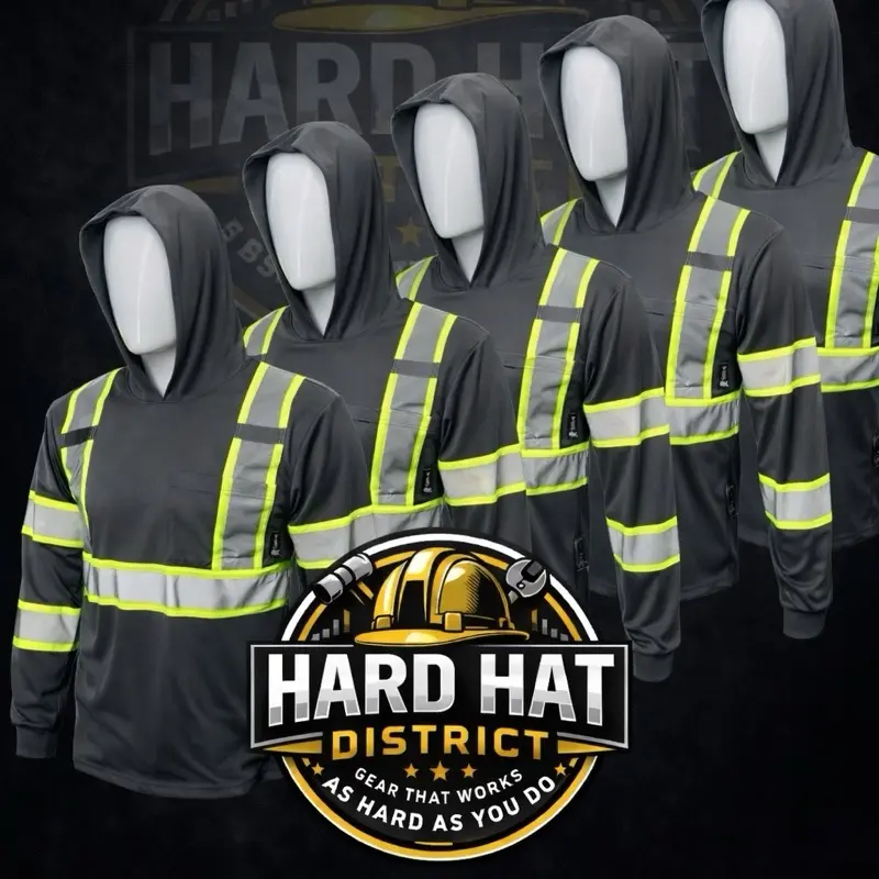 ST908 5pc Reflective Shirt With Hood