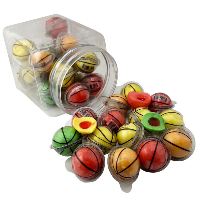 BASKETBALL BALL JELLY FILLED GUMMIES 20 PIECES Soft Snack Candy