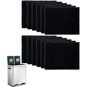 12 Pack Replacement Odor Absorbing Filter Refills for Home Zone Living Kitchen Trash Can, Activated Charcoal Deodorizer Compatible with  CleanAura Odor Control Compartments