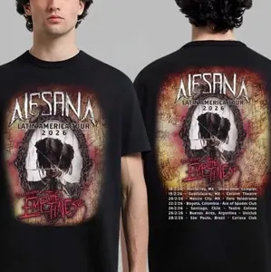 HOT Alesana America Tour 2026 Mexico South America Inspired Double Sided Graphic Shirt Unisex T-Shirt Sweatshirt Hoodie J5N
