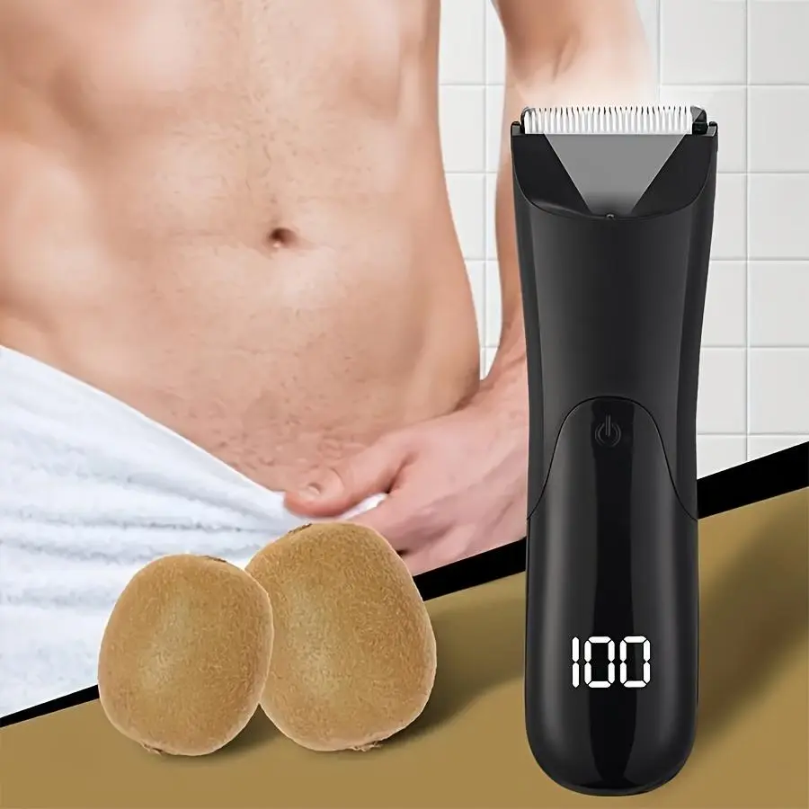 Electric Groin Hair Trimmer, Body Hair Trimmer, Body Hair Trimming, 1 Box Wet and Dry Use Hair Clipper, Usb Charging, Usb Rechargeable Trimmer, Cordless Trimmer, Portable Hair Trimmer, Portable Wireless Trimmer, Safety Hair Removal Tool for Men