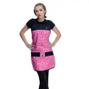 Bandana Barber Apron - Salon Apron - Pink