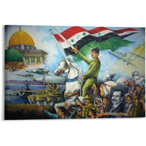 Great Leader Saddam Hussein Portrait Posters 2 Canvas Posters And Prints Wall Art Pictures for Living Room Bedroom Decor Decoration Ornaments Artistic Photo