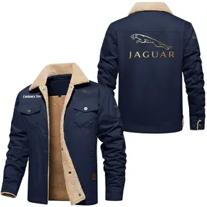 Jaguar Cars Golden Logo Cargo Fleece Lined Cotton Jacket, vintage style