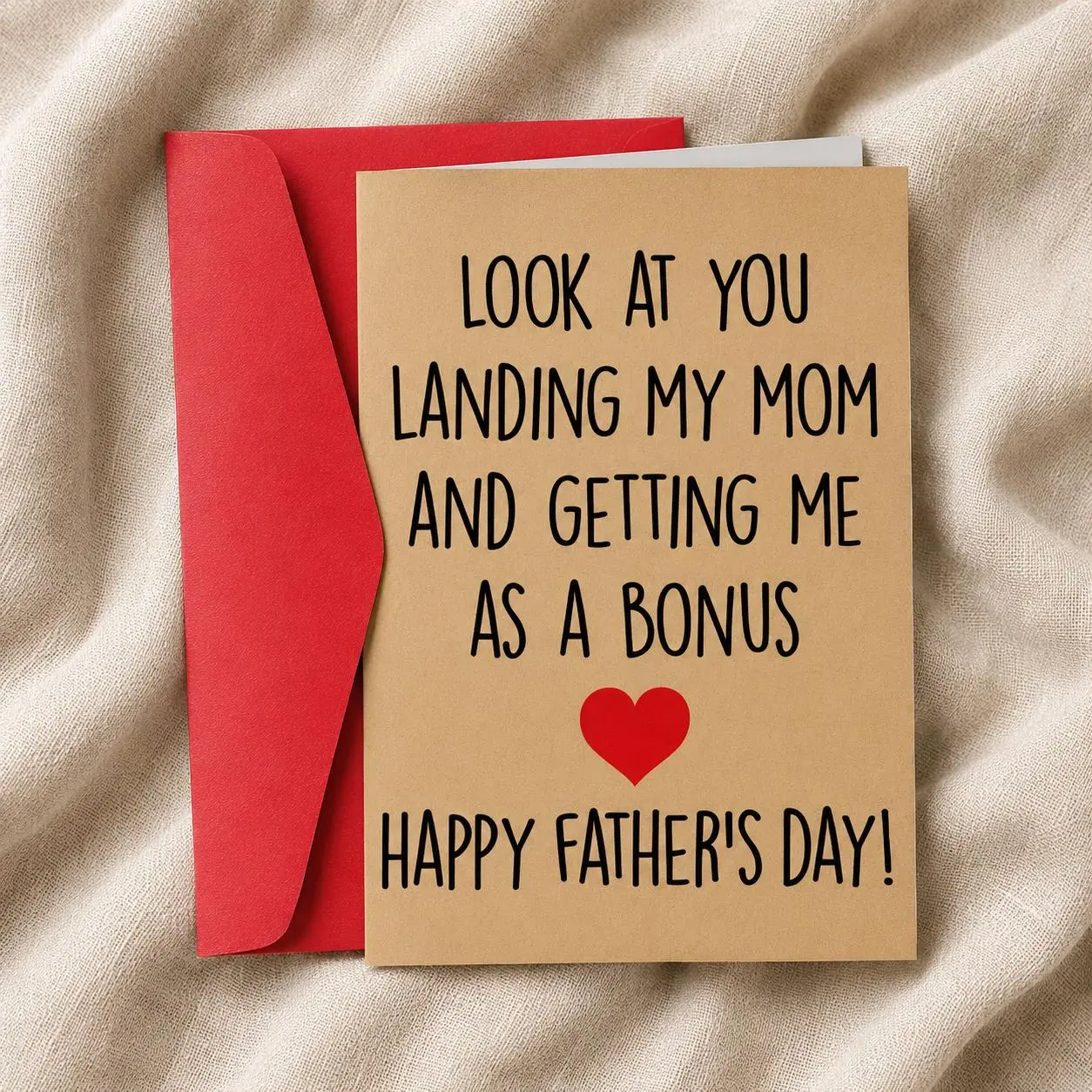 For Step Father Funny Card, Birthday Gift Card For Him, Father's Day Gift