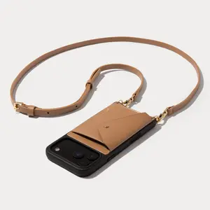 Donna Side Slot Crossbody Bandolier - Tan/Gold