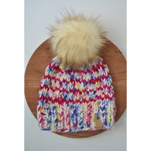 Adult Twingling Lights Beanie - Unicorn Bark/Fuschia