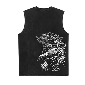 Berserk 90s Graphic Sleeveless Tank Tops Men Vest Streetwear Outfits Men Vacation Outfits Sleeveless Shirt