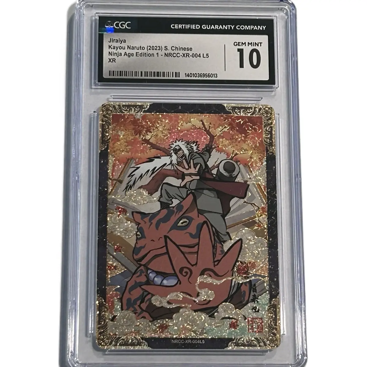 Naruto Kayou- Jiraiya XR- CGC Graded Gem Mint 10 -Perfect for