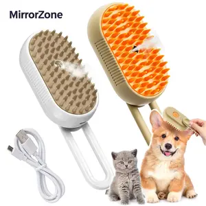 Pet Steam Brush,Cat Dog Hair Remover,Multifunctional Steam Cat Brush for Shedding,Silicone Pet Spray Hair Removal for Massage,Combing,Rechargeable Brushes for Grooming adjustable steamy cleaning hair remover tool clean brush comb.