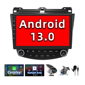 Binize Android 13 Car Stereo Radio Wireless Carplay&Android Auto 10 Inch Touchscreen Radio Compatible with Honda Accord 7th 2003 2004 2005 2006 2007 Support GPS Bluetooth/FM/DSP+Backup Camera