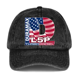 Duramax L5P Turbo Diesel Hat American Flag Wash & Classic Baseball Hat, Streetwear for Duramax Fan, Diesel Truck Outfit, Full Color
