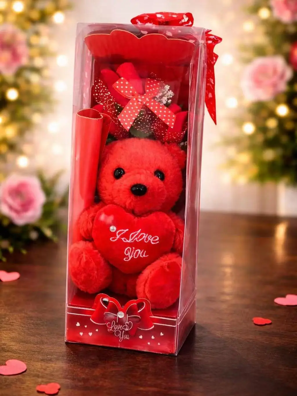 Light-Up Teddy Bear with LED Glow Romantic Valentine's Day Gift Box Perfect for Weddings Birthdays Anniversaries & Special Moments