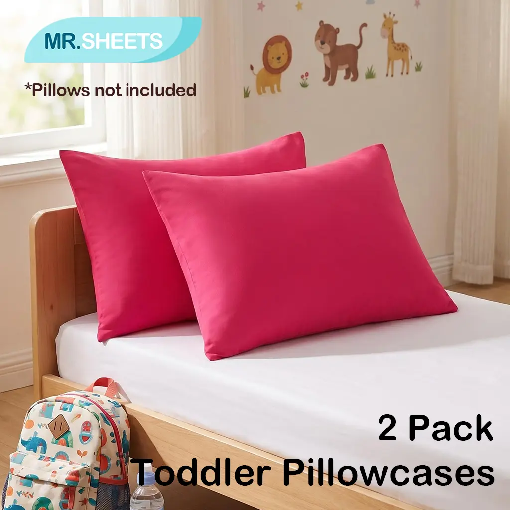NTBAY 2Pcs Kids Zipper Pillowcases, Soft Brushed Microfiber Hypoallergenic Travel Bedding, Wrinkle Fade Resistant, Oeko-Tex & Machine Washable