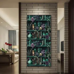 Floral & Skull Pattern DIY Diamond Arts Colorful Painting Kit without Frame, 5D Diamond Arts Colorful Painting Kit, Wall Art Decor for Home Living Room Bedroom, Diamond Painting Kits