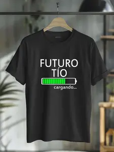 100% Cotton Futuro Tio Cargando Spanish Uncle Pregnancy Announcement T-Shirt