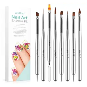 AIMEILI Nail Art Brushes Set 8pcs NRBR3