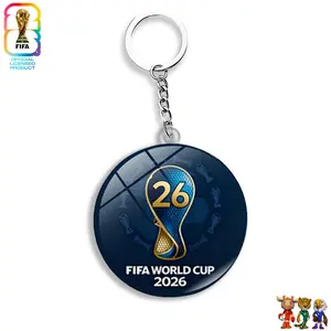 2D Flat Design Keychain, Dual-Sided Usa Mexico 2026 Theme, Soccer Fan Creative Gift, Holiday Present, Decoration Charm