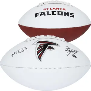 Drake London and Michael Penix Jr. Atlanta Falcons Autographed Franklin White Panel Football - Fanatics Authentic Certified