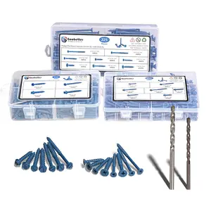 1/4 3/16 Concrete screw Brick brick self tapping screws hexagonal multi-head drive head blue self tapping screws screws  solid