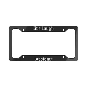 Live Laugh Lobotomy Goth Emo License Plate Frame