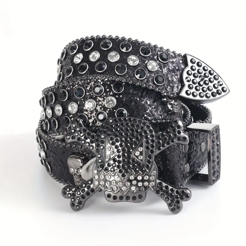 black skull bb belt - TikTok Shop display picture 1