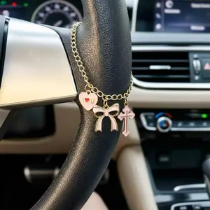 Car Steering Wheel Decor Accessories, Car Bead Charm Accessories, Unique Fashion Gift, Automotive Decoration, Car Interior Accessory, Stylish Car Accessory
