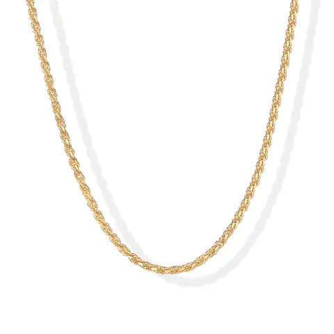 PAVOI 14K Gold Plated Rope Chain Necklace - Chain Necklaces For Women - Plated Gold Necklace For Women