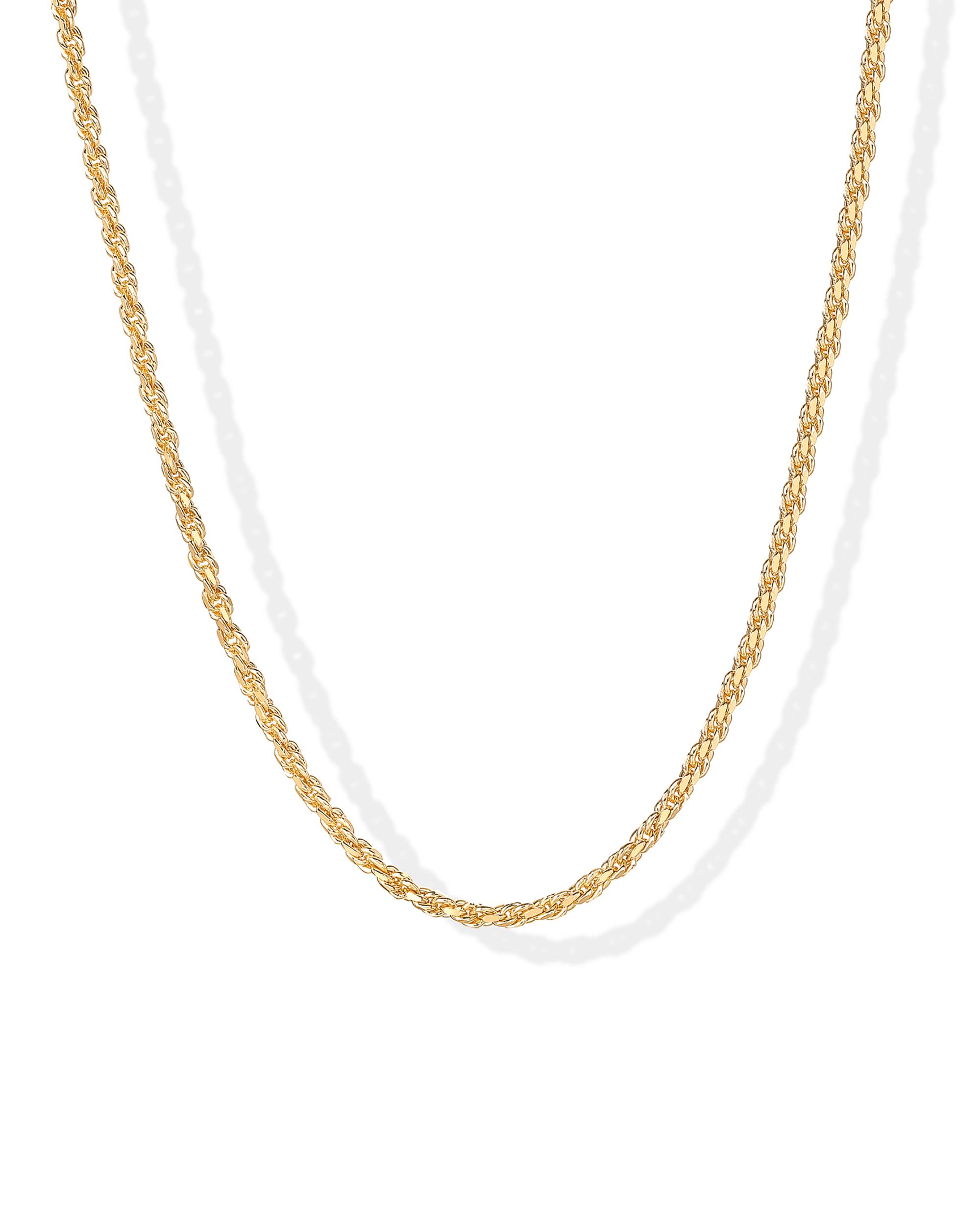 PAVOI 14K Gold Plated Rope Chain Necklace - Chain Necklaces For Women - Plated Gold Necklace For Women