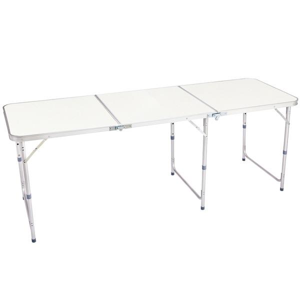 180 x 60 x 70cm Aluminum Alloy Folding Table White