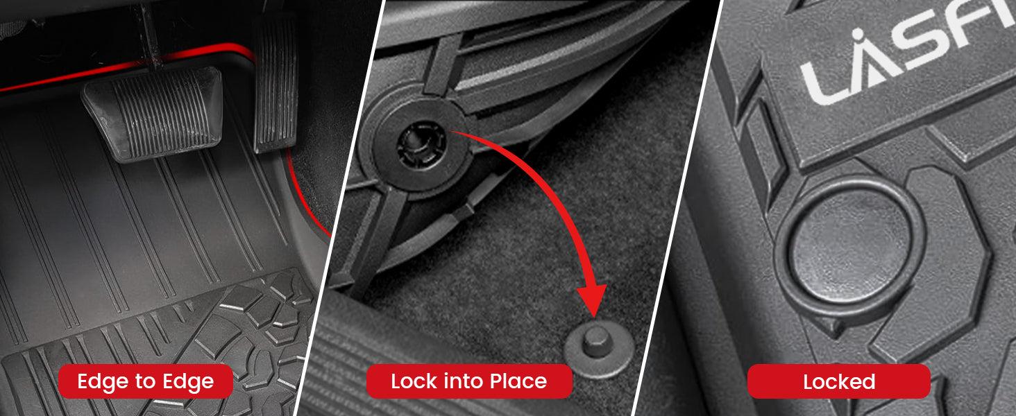 Lasfit fit for 2014-2018 Jeep Wrangler JK Floor Mats or Cargo Mat, For 4 Doors Only