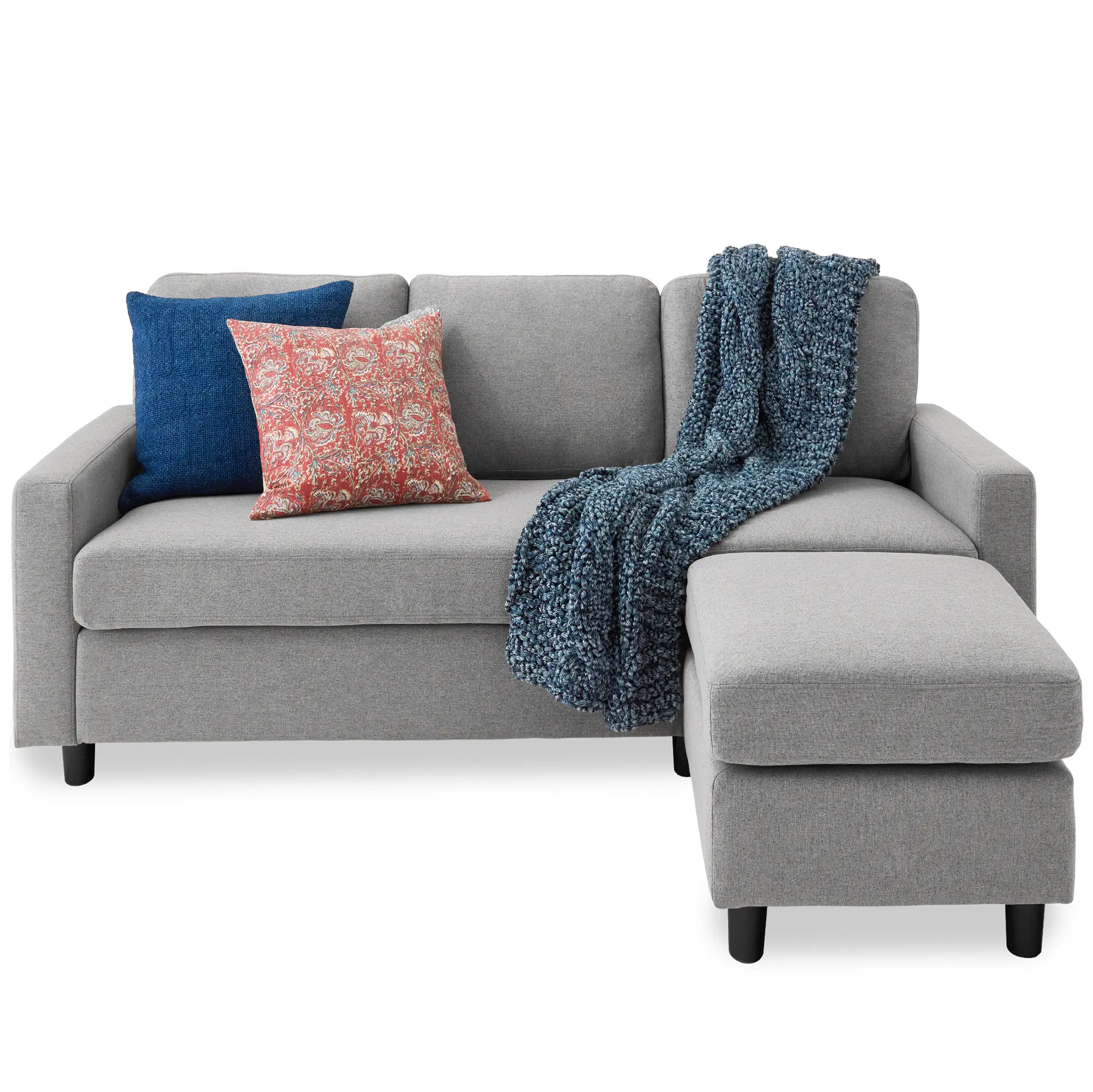 Best Choice Products Linen Sectional Sofa Couch w/ Chaise Lounge, Reversible Ottoman Bench Best Choice Products Linen Sectional Sofa Couch w/ Chaise Lounge, Reversible Ottoman Bench