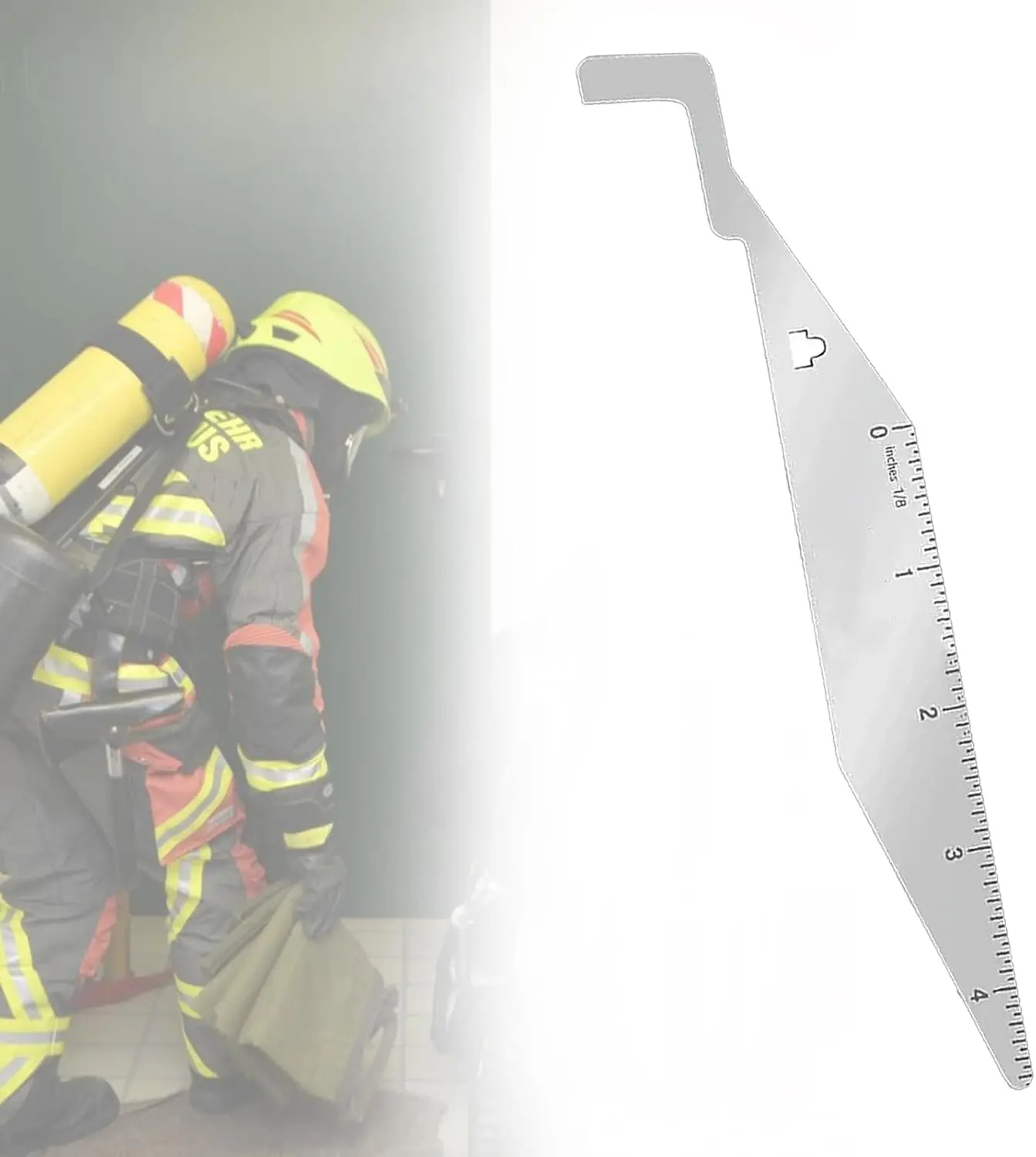 Firefighter Pry Bar Tools for First Responders Door Opening and Emergency, 1 Pcs (Double hook)