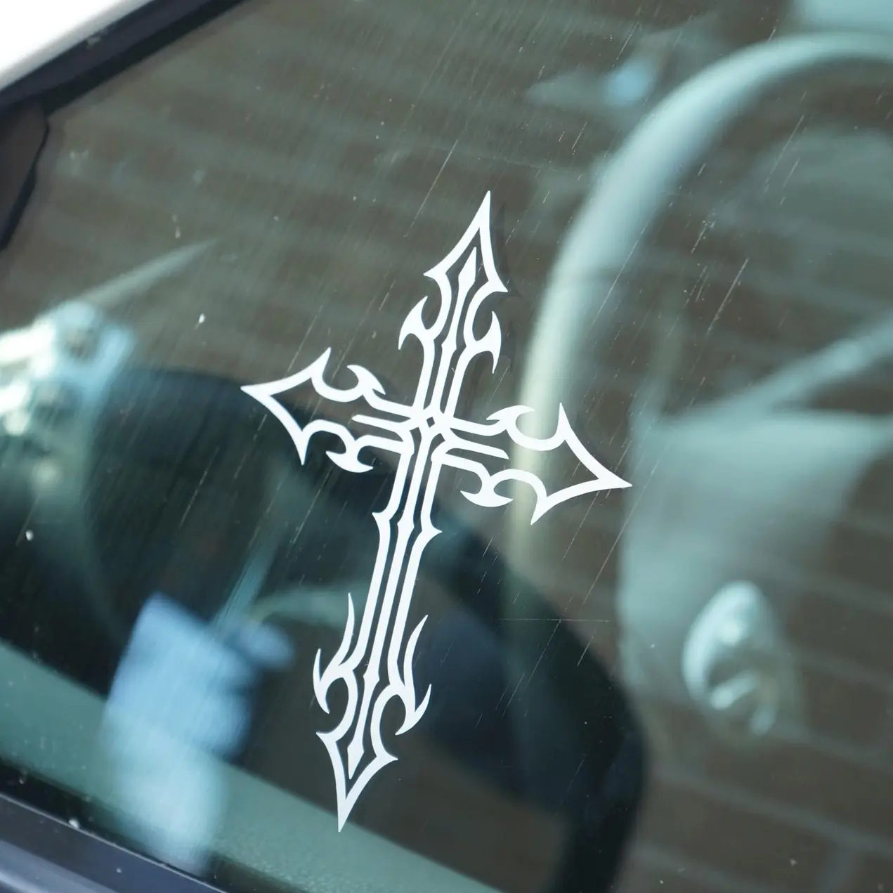 Gothic Cross | Car Sticker Vinyl Decal | Windows Laptops Etc E
