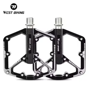 WEST BIKING Bike 3 Bearing Pedals. Aluminum Alloy Cycling Pedal, Widen Outdoor Ultralight Mountain Bicycle 3 Bearing Pedals Bike Accessories