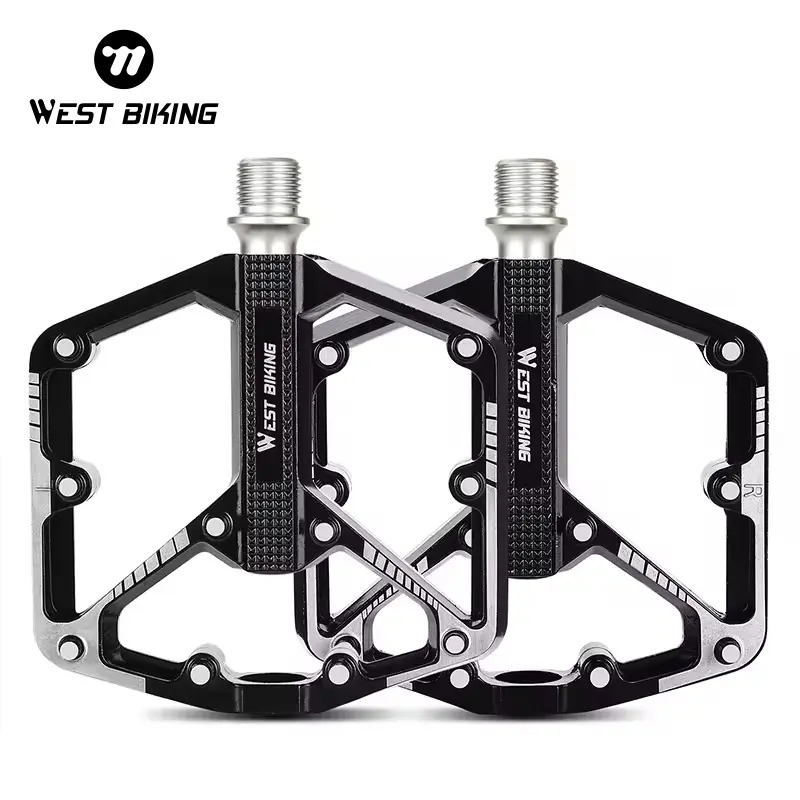 WEST BIKING Bike 3 Bearing Pedals. Aluminum Alloy Cycling Pedal, Widen Outdoor Ultralight Mountain Bicycle 3 Bearing Pedals Bike Accessories Bicycle Parts