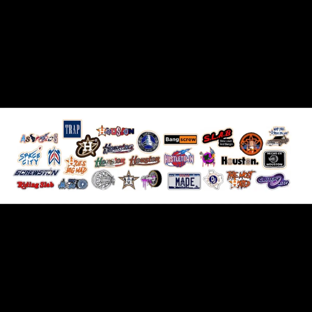 Htown Hard Hat Sticker Sheet (29 stickers)