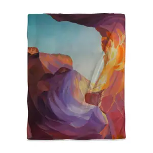 Begin Home Decor 3817-VWCT-LA129 Blue Bedroom Twin Size Duvet Cover - Antelope Canyon Mountains Decor