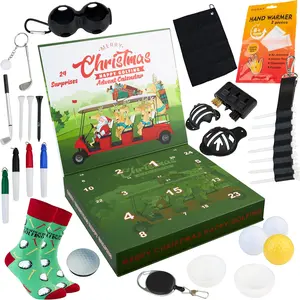 Golf Advent Calendar 2025 for Men Adults Christmas Countdown Calendar 24 Mini Golf Surprises Socks Novelty Fun Gifts Dad Lovers