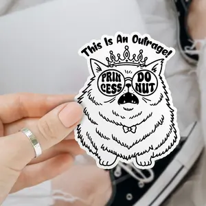 Princess Donut & Mongo Dungeon Crawler Carl Inspired 3 inches Sticker, Waterproof Sticker for Laptop Water Bottle Book