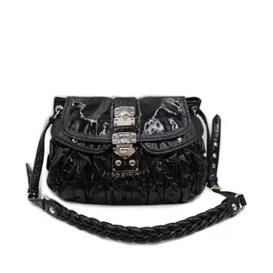 Pre-owned miu miu patent leather Shoulder Bags Leather Coffer Shoulder Bag (4900000158519)