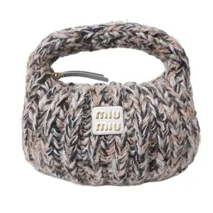 Pre-owned cashmere Crossbody Bags MIU MIU Wander Knit Wool Bag IN Blue