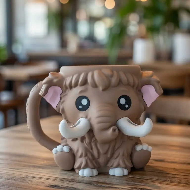 Mammuel the Mammoth 16 oz Ice Cream Pint Holder - Kitchenware Drink Accessory for Warm Hands, Cute Gift for Ice Cream Enthusiasts