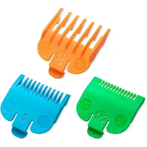 Clipper Guards Set Compatible with Most Wahl Clippers, Clipper Guides Replacement - Guard Number: #1/2, #1 and #1 1/2 (Length: 1/16 inch, 1/8 inch and 3/16 inch)